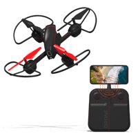 Sharper Image Video Drone, 2.4GHz RC Mach 10inch Drone with Stream Camera, Remote Controlled Quadcopter with Assisted Landing, Wireless and Rechargeable